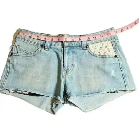 Volcom Brand Denim Jean Shorts Cherry Bomb - Picture 7 of 10